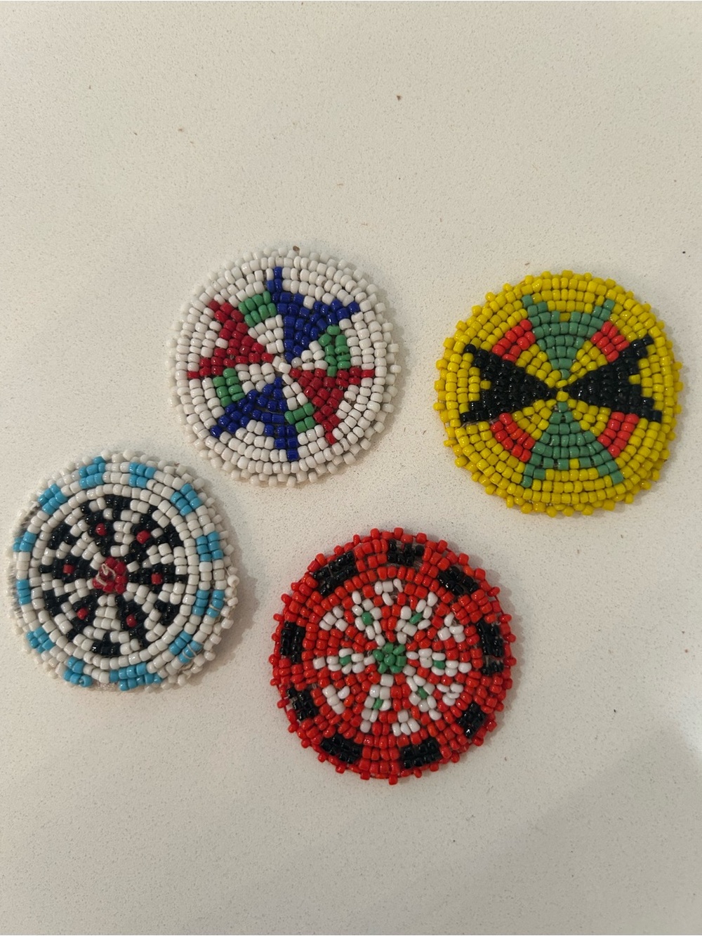 Vintage Native American Beaded Medalions